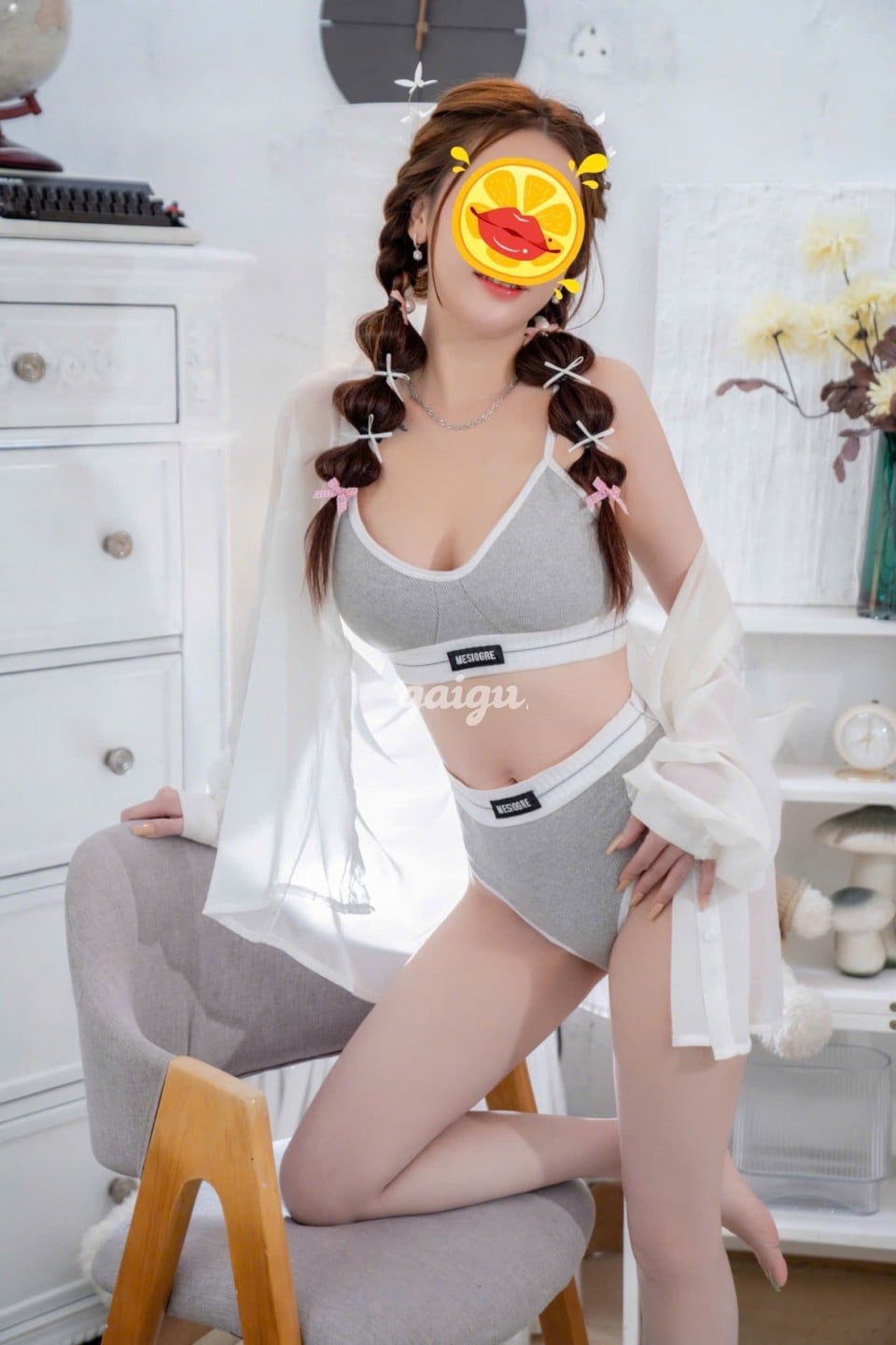 Khả Ngân,Da Trắng Mịn,Mặt Xinh Tây, Thân Hình Bé Nhỏ, Hàng đẹp Bím Hồng 第7张